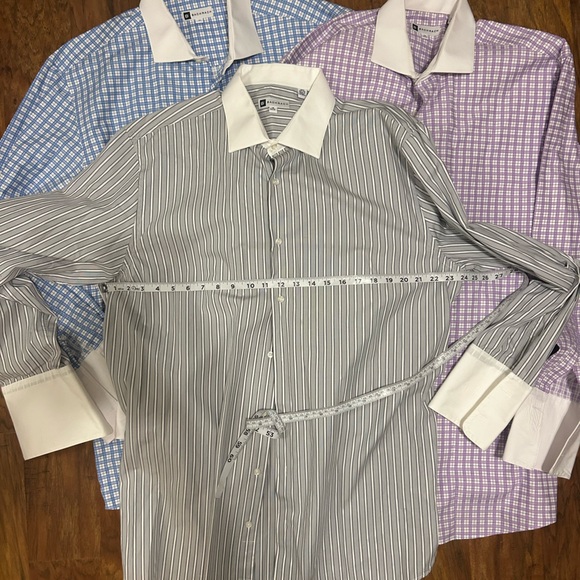 Bachrach Blue, Gray, and Purple Dress Shirts Bundle - Picture 10 of 14